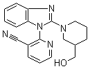 structure of CAS# 1146080-74-1, 2-[2-[3-(羟基甲基)-1-哌啶基]-1H-苯并咪唑-1-基]-3-氰基吡啶