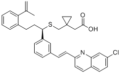 CAS # 1146137-52-1, Montelukast EP Impurity B, [1-[[[(1R)-1-[3-[(E)-2-(7-Chloroquinolin-2-yl)ethenyl]phenyl]-3-[2-(1-methylethenyl)phenyl]propyl]sulfanyl]methyl]cyclopropyl]acetic acid (as per EP), [1-[[[(1R)-1-[3-[(E)-2-(7-Chloroquinolin-2-yl)ethenyl]phenyl]-3-[2-(1-methylethenyl)phenyl]propyl]sulfanyl]methyl]cyclopropyl]acetic acid (as per USP)