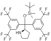 CAS # 1146629-74-4, (2R)-2-[Bis[3,5-bis(trifluoromethyl)phenyl][[(1,1-dimethylethyl)dimethylsilyl]oxy]methyl]pyrrolidine