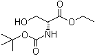 structure of CAS# 1146954-88-2, N-[叔丁氧羰基]-D-丝氨酸乙酯