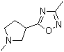 CAS 登录号：114724-47-9, 3-甲基-5-(1-甲基吡咯烷-3-基)-1,2,4-恶二唑