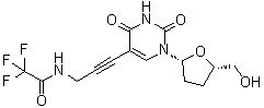 CAS 登录号：114748-60-6, 2',3'-二脱氧-5-[3-[(三氟乙酰基)氨基]-1-丙炔-1-基]尿苷