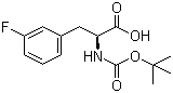 structure of CAS# 114873-01-7, Boc-L-3-Fluorophenylalanine