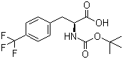 CAS # 114873-07-3, Boc-4-(Trifluoromethyl)-L-phenylalanine, Boc-L-4-Trifluoromethylphe, Boc-Phe(4-CF3)-OH, Boc-L-Phe(4-trifluoromethyl)-OH, Benzyloxycarbonyl-L-4-trifluoromethylphenylalanine