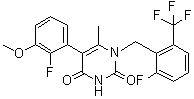 structure of CAS# 1150560-59-0, 5-(2-氟-3-甲氧基苯基)-1-[[2-氟-6-(三氟甲基)苯基]甲基]-6-甲基-2,4(1H,3H)-嘧啶二酮