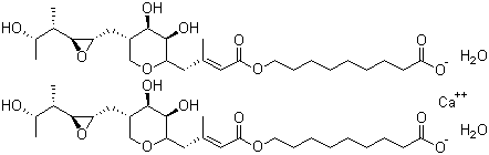 structure of CAS# 115074-43-6, 莫匹罗星钙(二水合物)