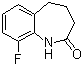 structure of CAS# 1151397-80-6, 9-氟-1,3,4,5-四氢-2H-1-苯并氮杂卓-2-酮
