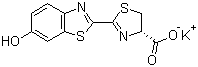CAS # 115144-35-9, D-Luciferin potassium salt, (S)-4,5-Dihydro-2-(6-hydroxybenzothiazol-2-yl)thiazole-4-carboxylic acid potassium salt