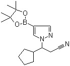structure of CAS# 1153949-38-2, 3-环戊基-3-[4-(4,4,5,5-四甲基-1,3,2-二氧杂硼烷-2-基)-1H-吡唑-1-基]丙腈