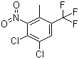 structure of CAS# 115571-66-9, 3,4-Dichloro-2-nitro-6-(trifluoromethyl)toluene