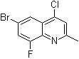 structure of CAS# 1156277-76-7, 6-溴-4-氯-8-氟-2-甲基喹啉