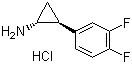 structure of CAS# 1156491-10-9, (1R,2S)-rel-2-(3,4-二氟苯基)环丙胺盐酸盐