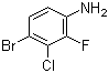 structure of CAS# 115843-99-7, 4-溴-3-氯-2-氟苯胺