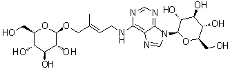 CAS # 115921-05-6, (2E)-4-[(9-beta-D-Glucopyranosyl-9H-purin-6-yl)amino]-2-methyl-2-buten-1-yl beta-D-glucopyranoside