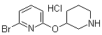 CAS # 1159816-30-4, 2-Bromo-6-(3-piperidinyloxy)pyridine hydrochloride