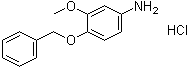 structure of CAS# 1159825-08-7, 3-Methoxy-4-(phenylmethoxy)benzenamine hydrochloride (1:1)