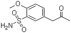 CAS # 116091-63-5, 5-Acetonyl-2-methoxybenzene sulfonamide, 5-(2-Oxypropyl)-2-methoxybenzene sulphonamide