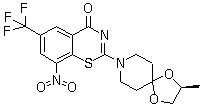 CAS # 1161233-85-7, BTZ 043, 2-[(2S)-2-Methyl-1,4-dioxa-8-azaspiro[4.5]decan-8-yl]-8-nitro-6-trifluoromethyl-4H-1,3-benzothiazin-4-one
