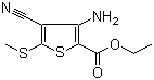 structure of CAS# 116170-90-2, Ethyl 3-amino-4-cyano-5-(methylthio)thiophene-2-carboxylate