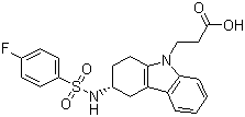 CAS # 116649-85-5, Ramatroban, 3R-[[(4-Fluorophenyl)sulfonyl]amino]-1,2,3,4-tetrahydro-9H-. carbazole-9-propanoic acid