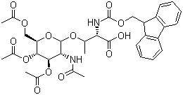 CAS # 116783-35-8, Fmoc-Thr(galnac(Ac)3-alpha-D)-OH, N-Fmoc-O-beta-(2-acetamido-2-deoxy-3,4,6-tri-O-acetyl-alpha-D-galactopyranosyl)-L-threonine