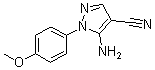 structure of CAS# 116884-64-1, 5-氨基-1-(4-甲氧基苯基)-1H-吡唑-4-甲腈