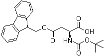 structure of CAS# 117014-32-1, N-[叔丁氧羰基]-L-天冬氨酸 4-芴甲基酯