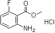 structure of CAS# 1170167-90-4, 2-氨基-6-氟苯甲酸甲酯盐酸盐