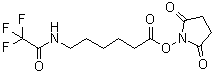 structure of CAS# 117032-51-6, N-[6-[(2,5-Dioxo-1-pyrrolidinyl)oxy]-6-oxohexyl]-2,2,2-trifluoroacetamide
