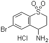 structure of CAS# 1172986-17-2, 6-Bromo-3,4-dihydro-2H-1-benzothiopyran-4-amine 1,1-dioxide hydrochloride