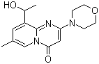 structure of CAS# 1173900-35-0, 9-(1-Hydroxyethyl)-7-methyl-2-(morpholin-4-yl)-4H-pyrido[1,2-a]pyrimidin-4-one