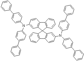 CAS # 1174006-39-3, N2,N2,N2',N2'-Tetrakis([1,1'-biphenyl]-4-yl)-9,9'-spirobi[9H-fluorene]-2,2'-diamine, 2,2'-Spiro-DBP