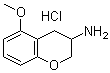 structure of CAS# 117422-43-2, 3,4-Dihydro-5-methoxy-2H-1-benzopyran-3-amine hydrochloride