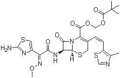 structure of CAS# 117467-28-4, 头孢妥仑匹酯