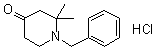 structure of CAS# 117623-50-4, 2,2-二甲基-1-苄基-4-哌啶酮盐酸盐