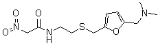 CAS # 117846-02-3, N-[2-[[[5-[(Dimethylamino)methyl]-2-furanyl]methyl]thio]ethyl]-2-nitroacetamide