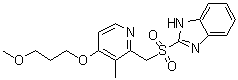 CAS # 117976-47-3, Rabeprazole sulfone, 2-[[[4-(3-Methoxypropoxy)-3-methyl-2-pyridinyl]methyl]sulfonyl]-1H-benzimidazole