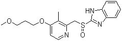 CAS # 117976-89-3, Rabeprazole, 2-[[4-(3-methoxypropoxy)-3-methyl-pyridin-2-yl]methylsulfinyl]-1H-benzoimidazole