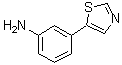 CAS # 1181615-28-0, 3-(5-Thiazolyl)benzenamine, 3-(Thiazol-5-yl)aniline