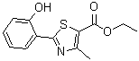 structure of CAS# 118485-48-6, 2-(2-Hydroxyphenyl)-4-methyl-1,3-thiazole-5-carboxylic acid ethyl ester