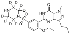 structure of CAS# 1185168-06-2, N-Desmethyl Sildenafil-d8