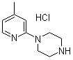 structure of CAS# 1185306-81-3, 1-(4-甲基-2-吡啶基)哌嗪盐酸盐