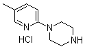 structure of CAS# 1185307-85-0, 1-(5-甲基-2-吡啶基)哌嗪盐酸盐