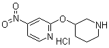 structure of CAS# 1185312-46-2, 5-硝基-2-(3-哌啶基氧基)吡啶盐酸盐