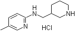 structure of CAS# 1185312-77-9, 5-Methyl-N-(3-piperidinylmethyl)-2-pyridinamine hydrochloride