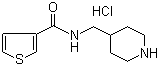 structure of CAS# 1185314-53-7, N-(4-Piperidinylmethyl)-3-thiophenecarboxamide hydrochloride