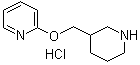 structure of CAS# 1185315-94-9, 2-(3-Piperidinylmethoxy)pyridine hydrochloride
