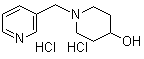 structure of CAS# 1185318-61-9, 1-(3-Pyridinylmethyl)-4-piperidinol hydrochloride