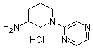 structure of CAS# 1185319-30-5, 1-(2-Pyrazinyl)-3-piperidinamine hydrochloride