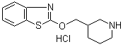 structure of CAS# 1185319-42-9, 2-(3-哌啶基甲氧基)苯并噻唑盐酸盐